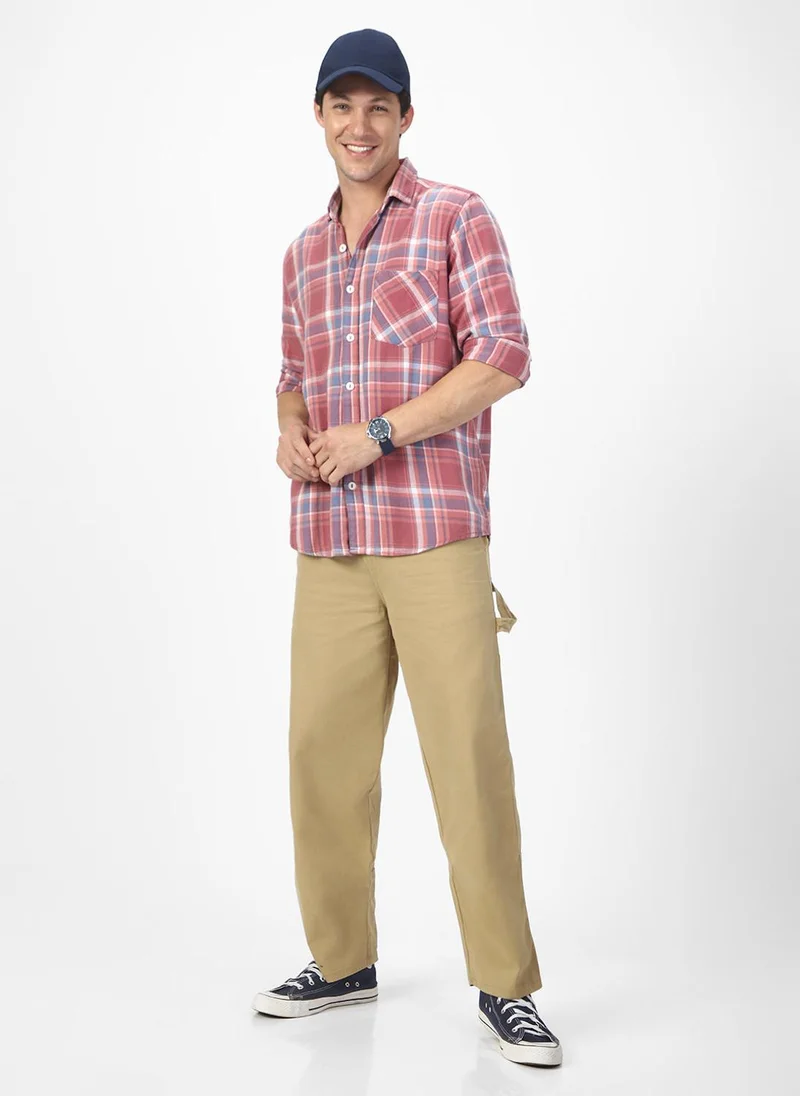 Urbano Fashion  Urbano Fashion Men's Light Olive Loose Baggy Fit Solid Carpenter Trouser Pant with 5 Pockets Non-Stretchable for Men | Best Price UAE